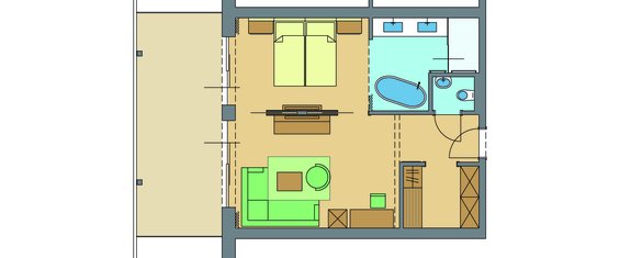 Plan - Zimmerskizze Waldheimatsuite