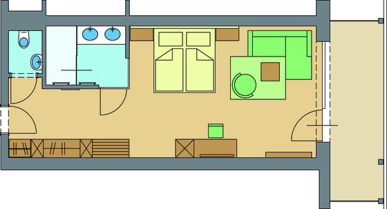 Plan - Zimmerskizze Panoramasuite