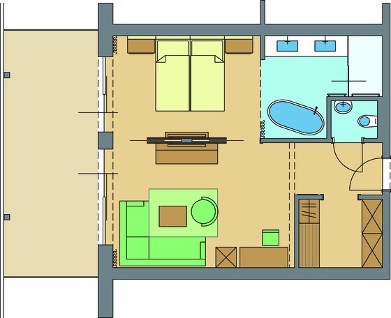 Plan - Zimmerskizze Waldheimatsuite